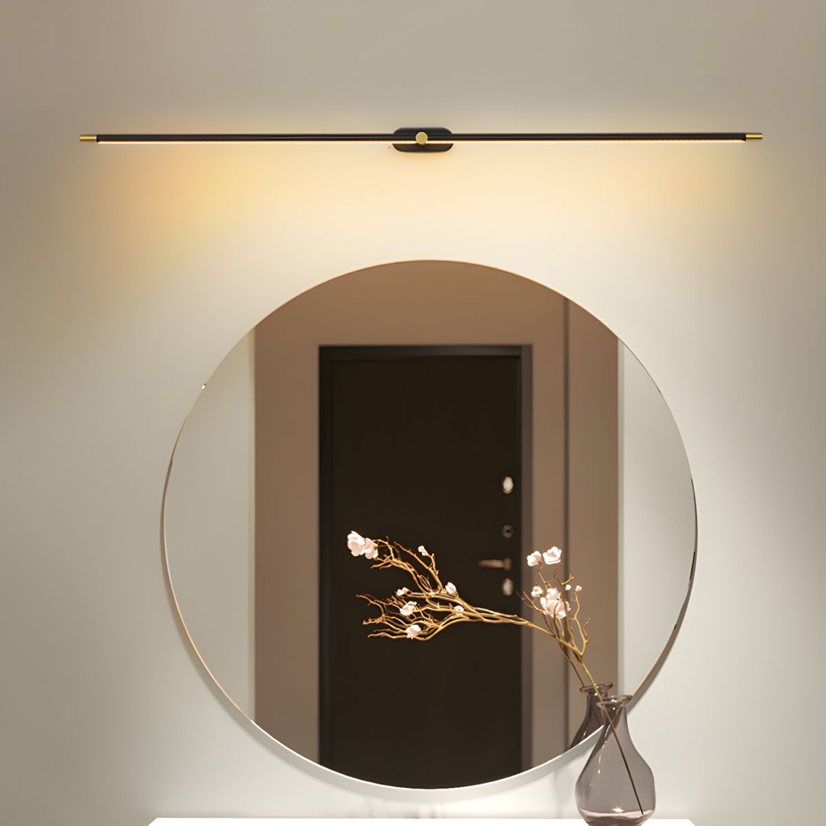 Minimalistyczna liniowa lampa ścienna Flano z akumulatorem 14