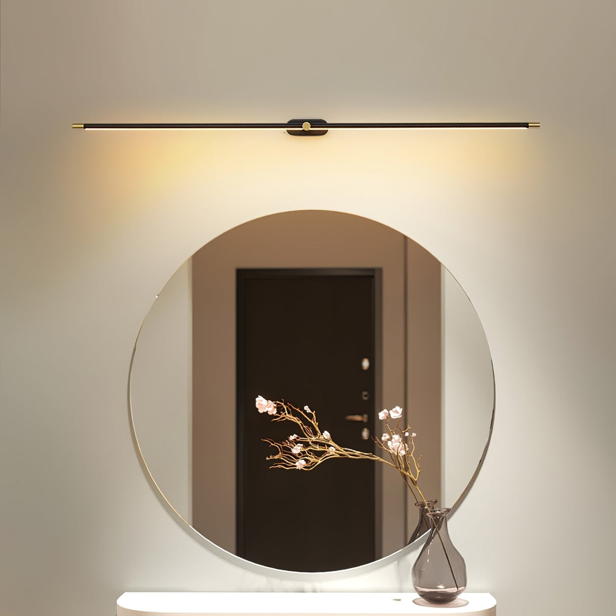 Minimalistyczna liniowa lampa ścienna Flano z akumulatorem 29
