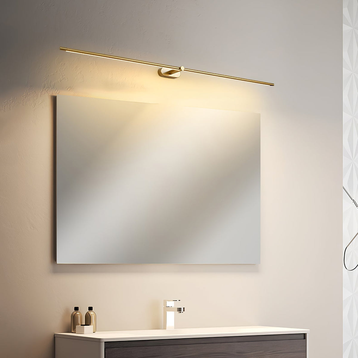 Minimalistyczna liniowa lampa ścienna Flano z akumulatorem 32