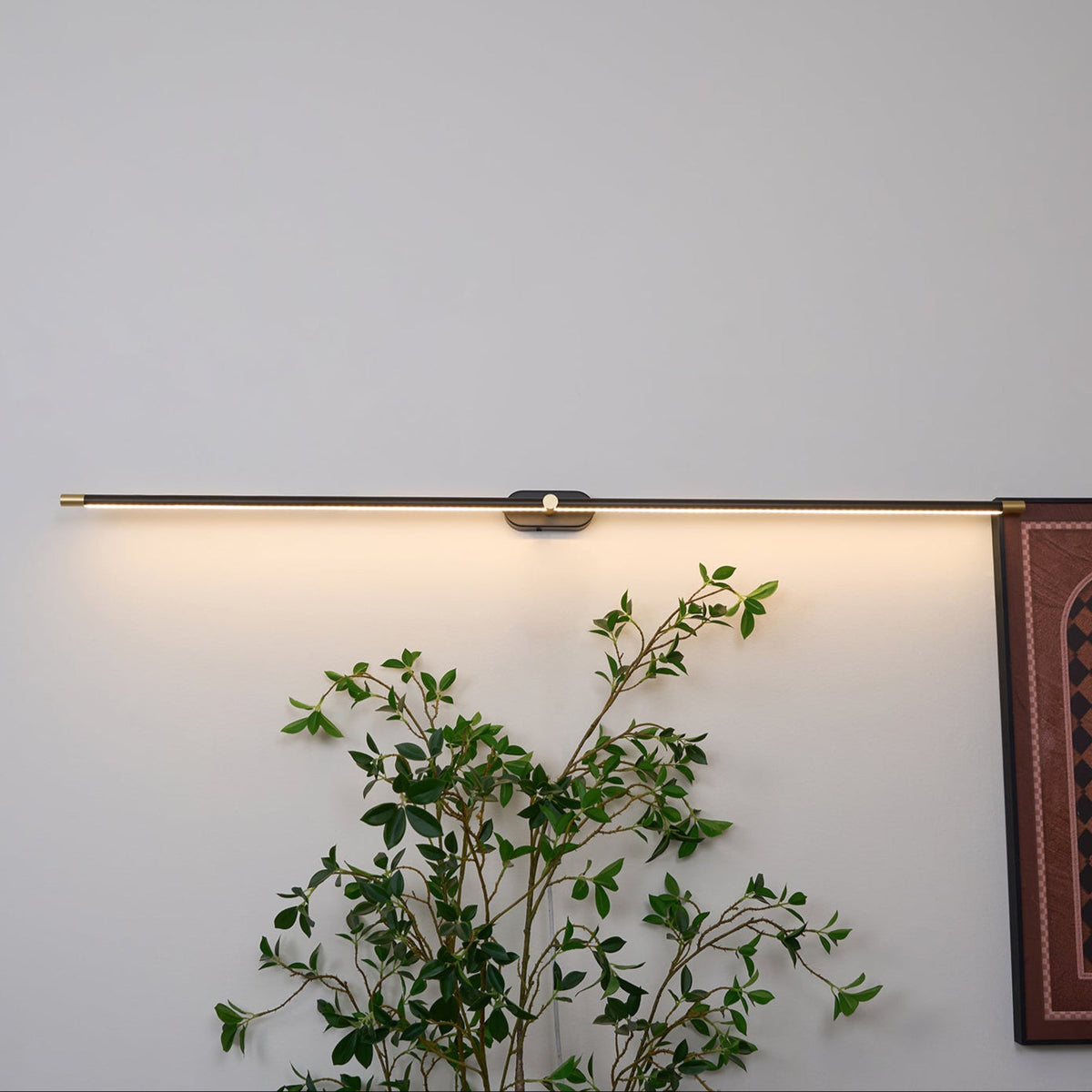 Minimalistyczna liniowa lampa ścienna Flano z akumulatorem 49