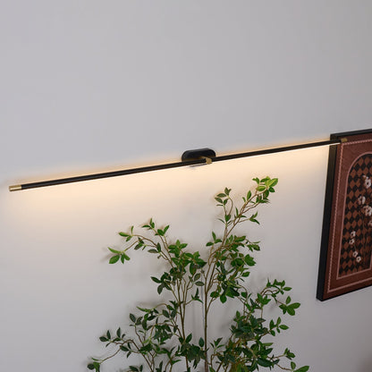 Minimalistyczna liniowa lampa ścienna Flano z akumulatorem 50