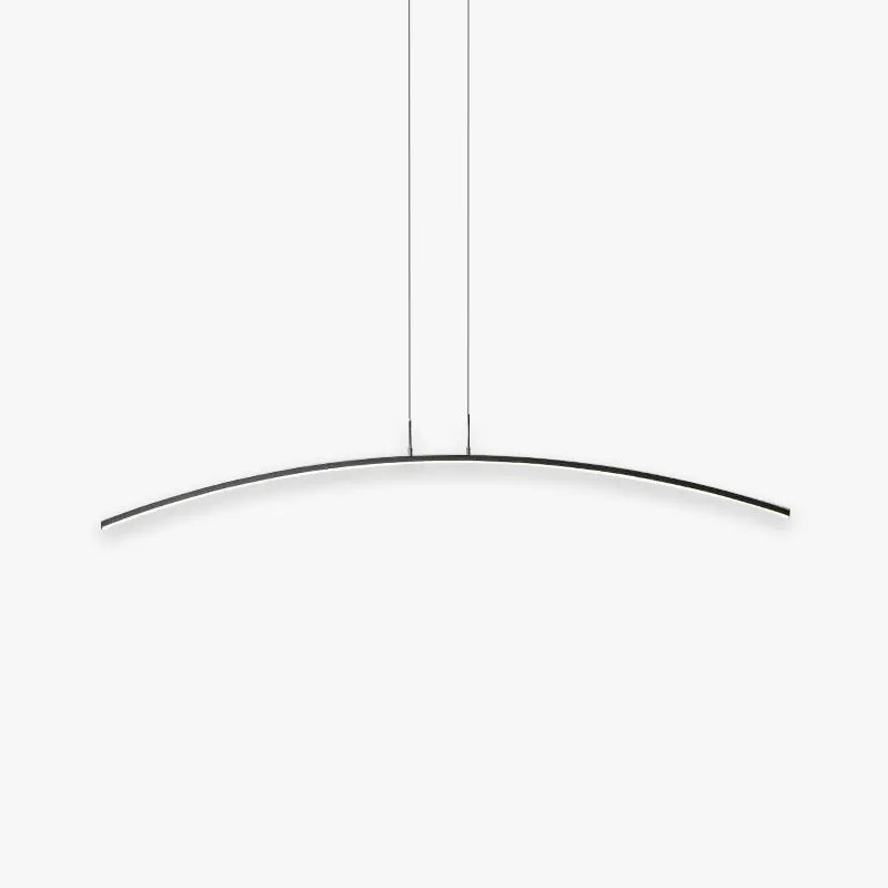 Minimalistyczna liniowa lampa wisząca Floa z metalu i pilotem 1