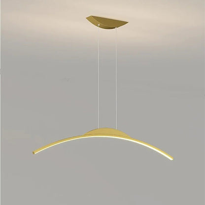Minimalistyczna liniowa lampa wisząca Floa z metalu i pilotem 9