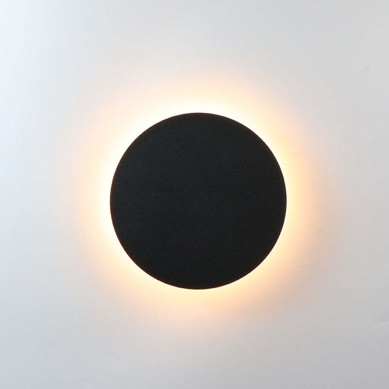 Minimalistyczna zewnętrzna lampa ścienna LED Klyne, okrągła/kwadratowa, czarna/biała 13