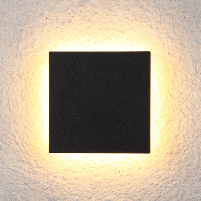 Minimalistyczna zewnętrzna lampa ścienna LED Klyne, okrągła/kwadratowa, czarna/biała 14