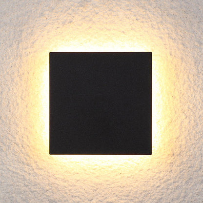 Minimalistyczna zewnętrzna lampa ścienna LED Klyne, okrągła/kwadratowa, czarna/biała 14