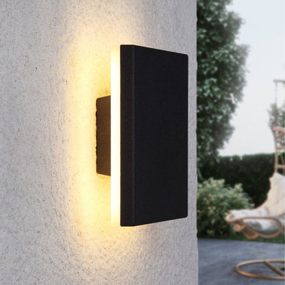 Minimalistyczna zewnętrzna lampa ścienna LED Klyne, okrągła/kwadratowa, czarna/biała 15