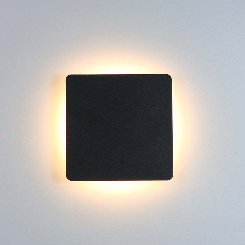 Minimalistyczna zewnętrzna lampa ścienna LED Klyne, okrągła/kwadratowa, czarna/biała 16