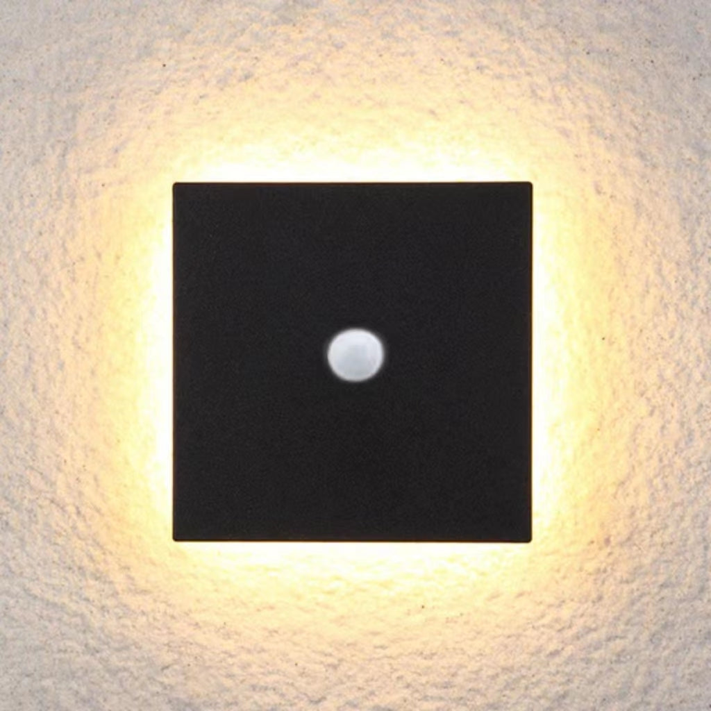 Minimalistyczna zewnętrzna lampa ścienna LED Klyne, okrągła/kwadratowa, czarna/biała 27