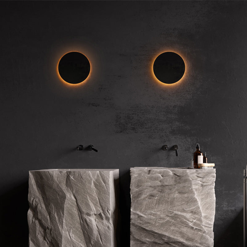 Minimalistyczna zewnętrzna lampa ścienna LED Klyne, okrągła/kwadratowa, czarna/biała 4