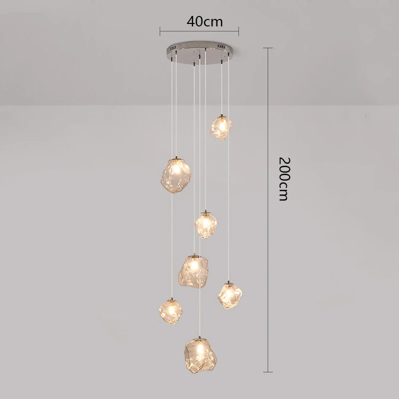Nordycki żyrandol na klatkę schodową Villa 12