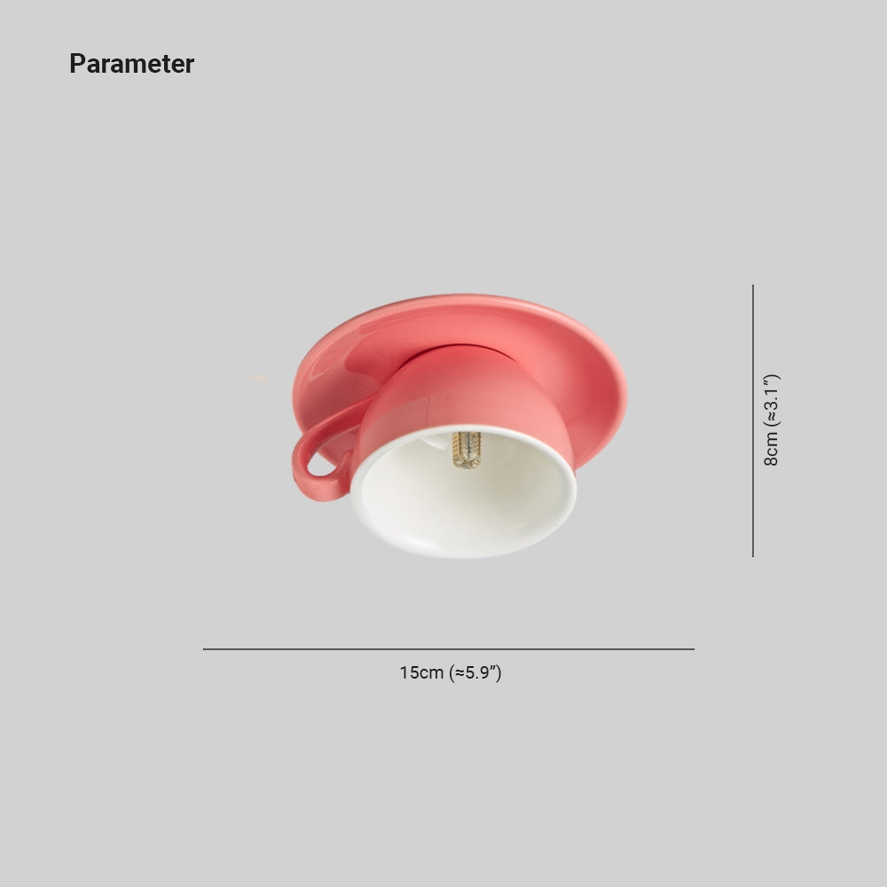 Nowoczesna ceramiczna lampa sufitowa Aria w kształcie filiżanek do kawy 6