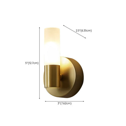 Nowoczesna cylindryczna metalowa lampa ścienna LED Arisha, złota 5