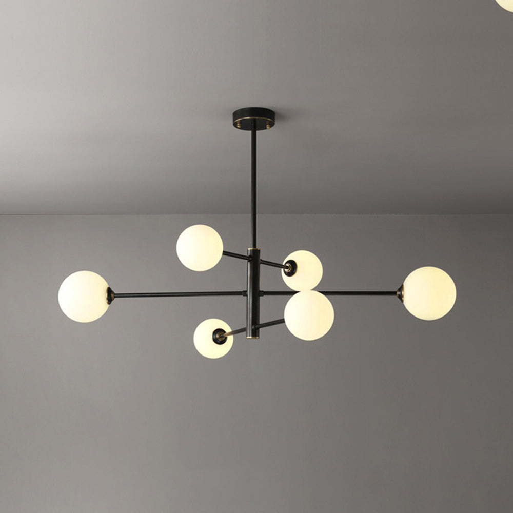 Nowoczesna lampa wisząca Truva Bubble. Miedź/Szkło. Czarny/Miedź. Salon 11