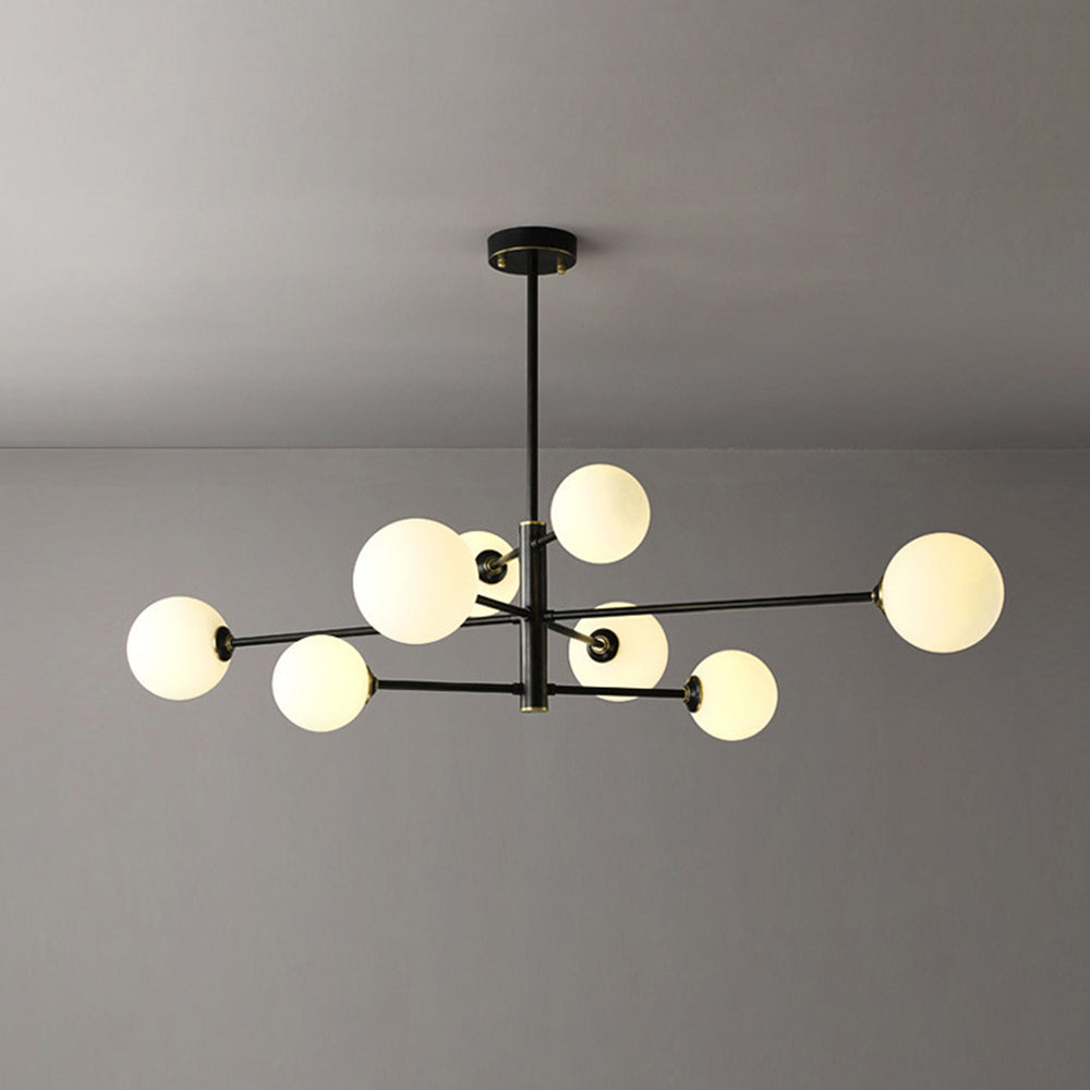 Nowoczesna lampa wisząca Truva Bubble. Miedź/Szkło. Czarny/Miedź. Salon 22