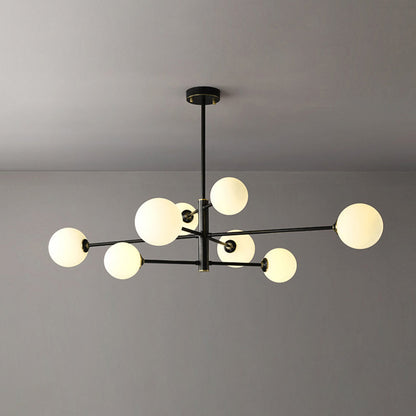 Nowoczesna lampa wisząca Truva Bubble. Miedź/Szkło. Czarny/Miedź. Salon 22