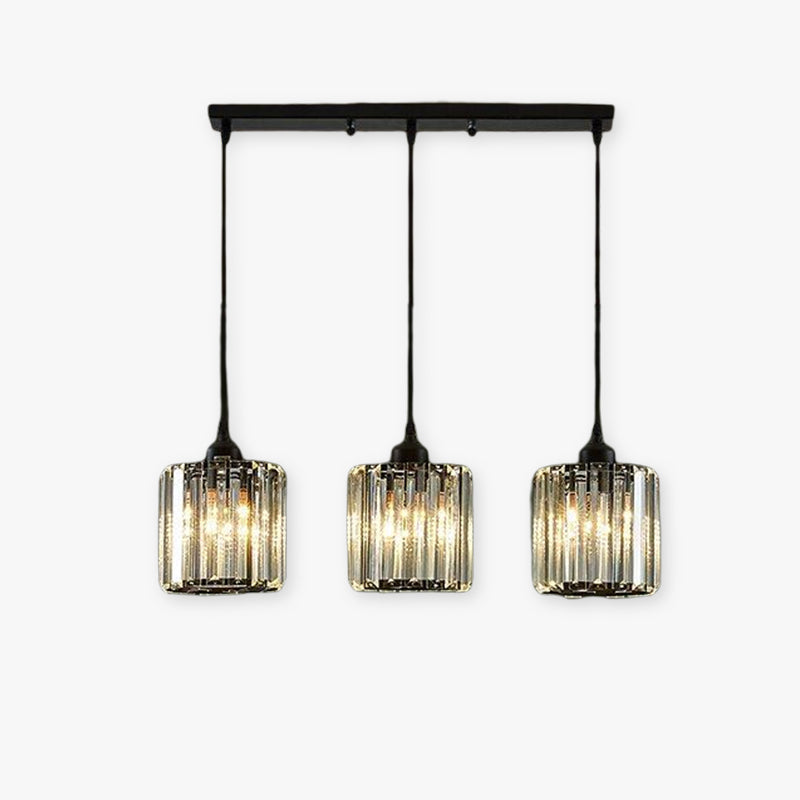 Nowoczesna lampa wisząca Vina z kloszem szklanym, czarna/złota 1