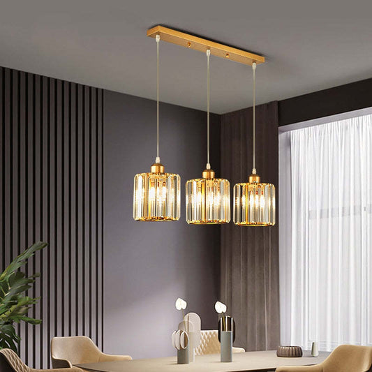 Nowoczesna lampa wisząca Vina z kloszem szklanym, czarna/złota 2