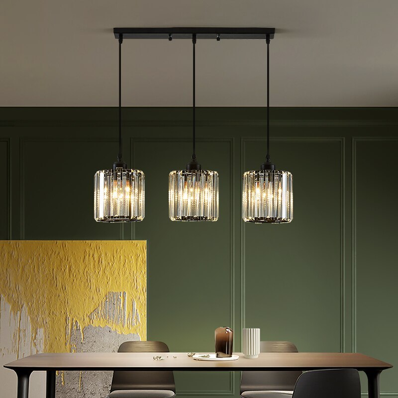 Nowoczesna lampa wisząca Vina z kloszem szklanym, czarna/złota 6