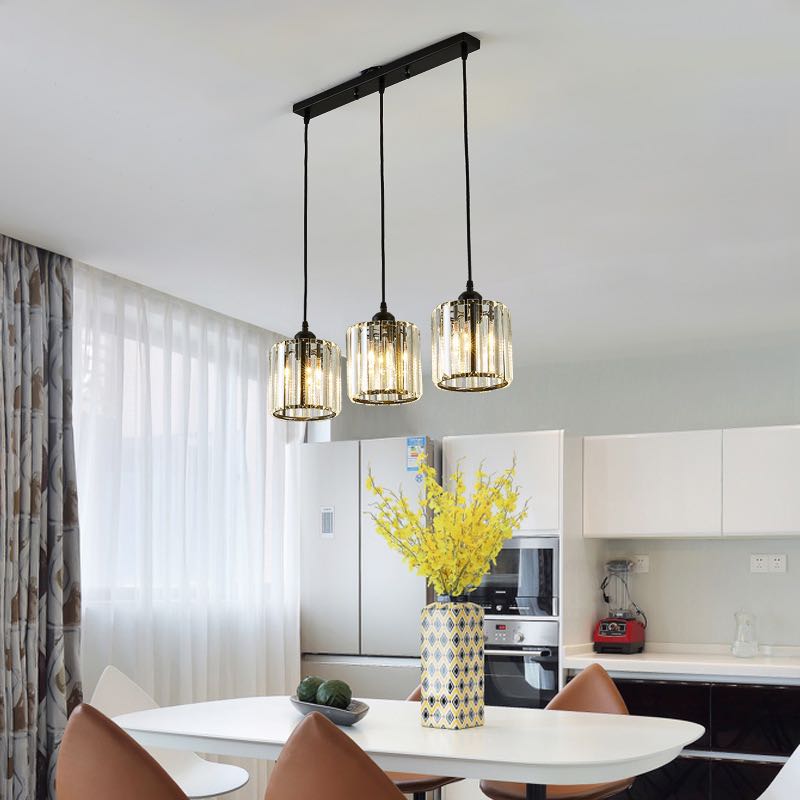 Nowoczesna lampa wisząca Vina z kloszem szklanym, czarna/złota 9