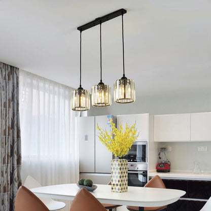 Nowoczesna lampa wisząca Vina z kloszem szklanym, czarna/złota 9