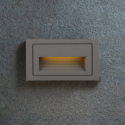 Nowoczesna metalowa kwadratowa lampa zewnętrzna Ray na taras/schody, czarna 15