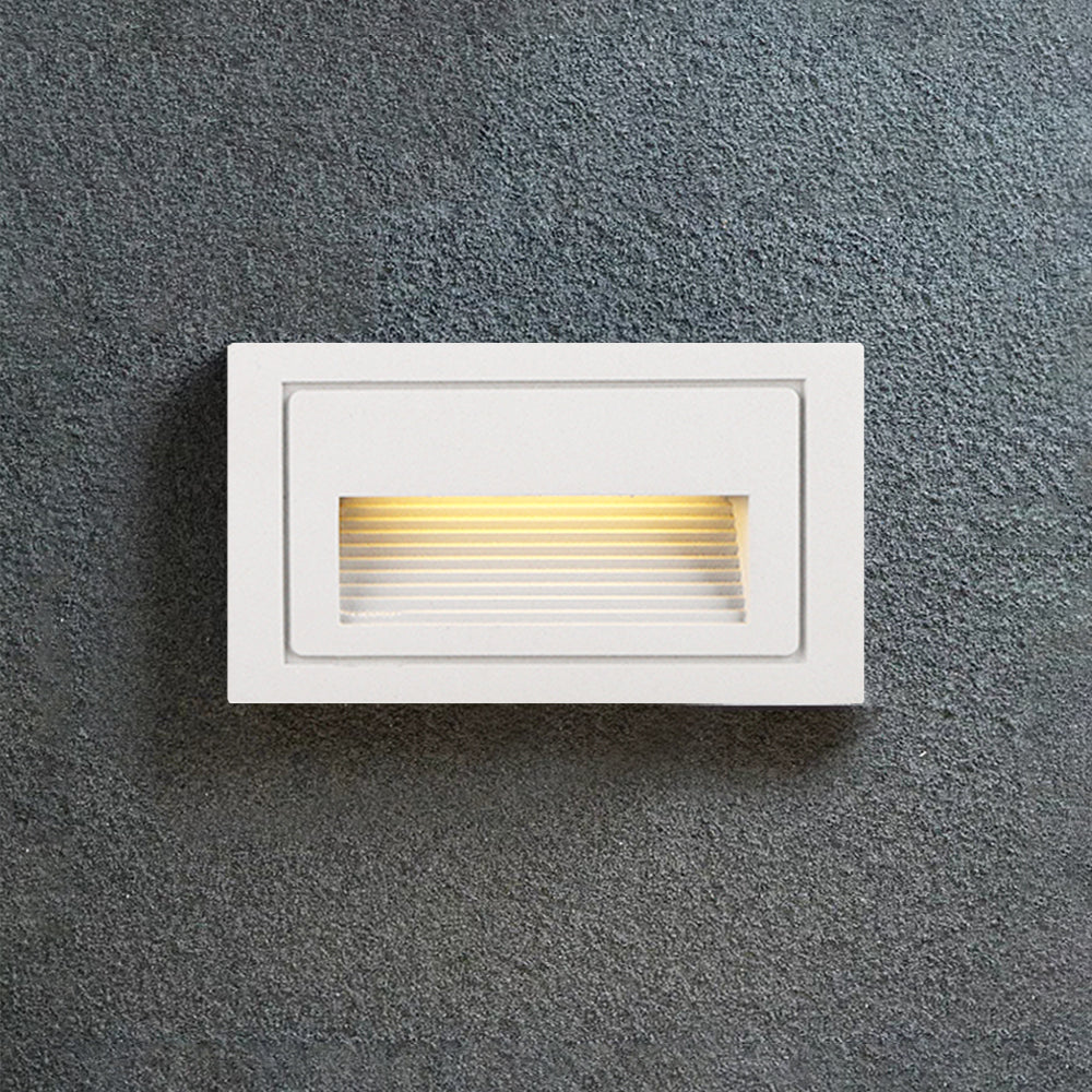 Nowoczesna metalowa kwadratowa lampa zewnętrzna Ray na taras/schody, czarna 18