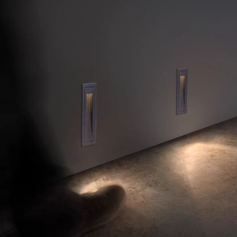 Nowoczesna metalowa kwadratowa lampa zewnętrzna Ray na taras/schody, czarna 7