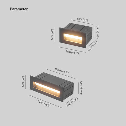 Nowoczesna metalowa lampa zewnętrzna Ray, prostokątna, czarna 4