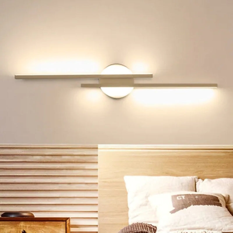 Nowoczesna nordycka lampa ścienna LED Elgo, metalowa, czarna/biała 8