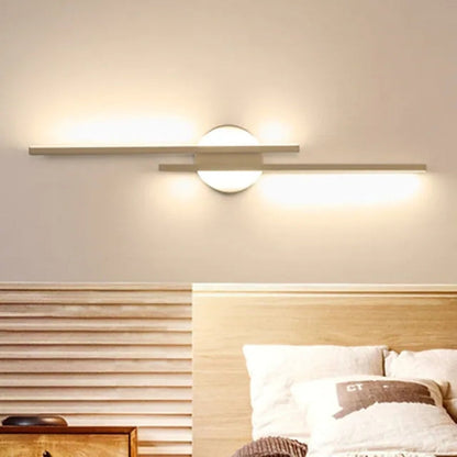 Nowoczesna nordycka lampa ścienna LED Elgo, metalowa, czarna/biała 8