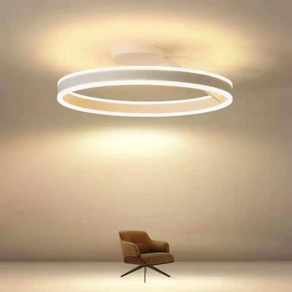 Nowoczesna okrągła lampa sufitowa Solen, czarno-biała 11