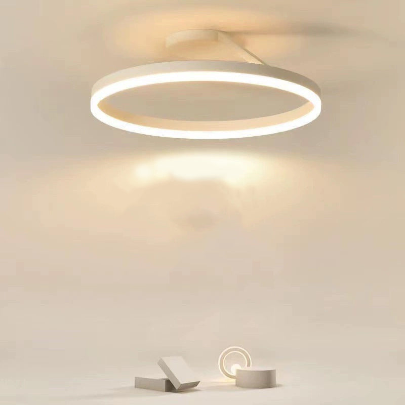 Nowoczesna okrągła lampa sufitowa Solen, czarno-biała 2