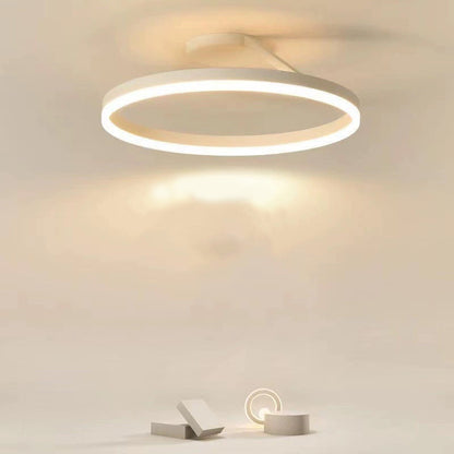 Nowoczesna okrągła lampa sufitowa Solen, czarno-biała 2