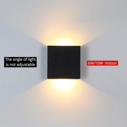 Nowoczesna regulowana kwadratowa lampa ścienna LED Nexu 16
