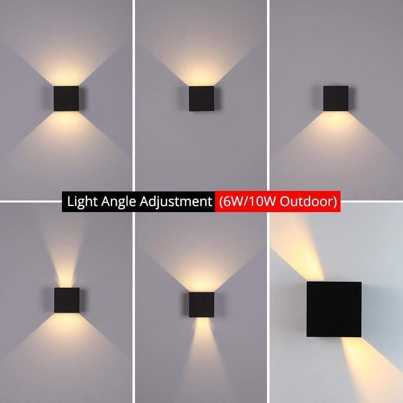 Nowoczesna regulowana kwadratowa lampa ścienna LED Nexu 17