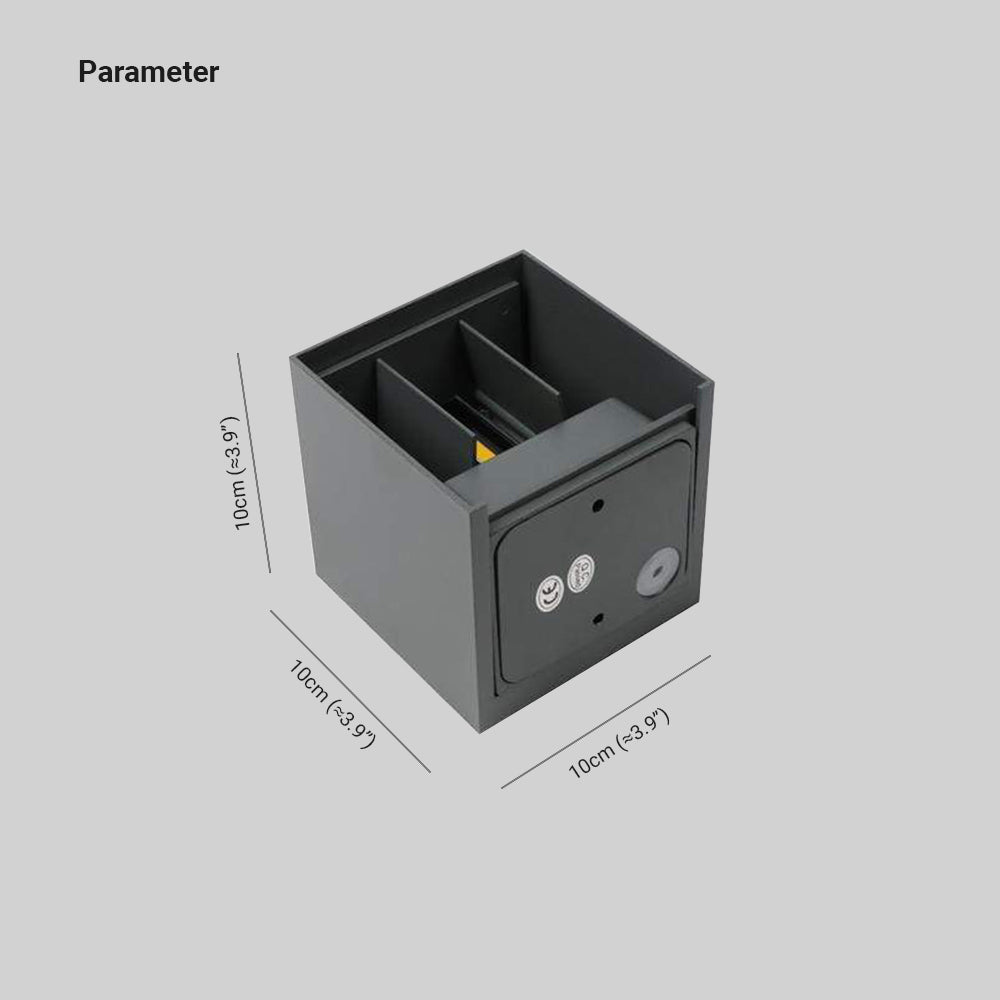 Nowoczesna regulowana kwadratowa lampa ścienna LED Nexu 4