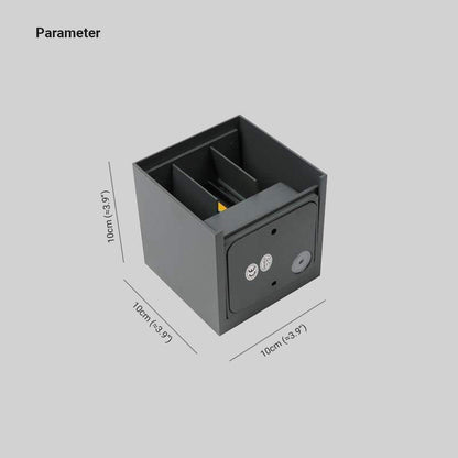 Nowoczesna regulowana kwadratowa lampa ścienna LED Nexu 4