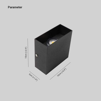 Nowoczesna regulowana kwadratowa lampa ścienna LED Nexu 5