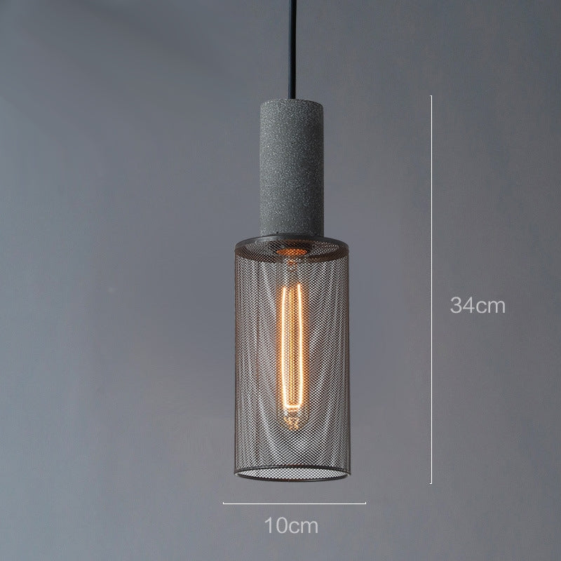 Industrialna lampa wisząca loft LED z metalowym kloszem siatkowym