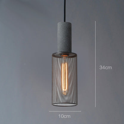 Industrialna lampa wisząca loft LED z metalowym kloszem siatkowym