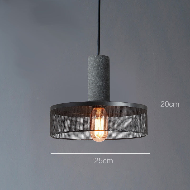 Industrialna lampa wisząca loft LED z metalowym kloszem siatkowym