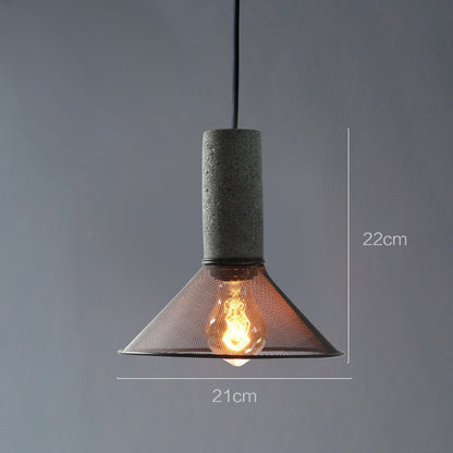 Industrialna lampa wisząca loft LED z metalowym kloszem siatkowym