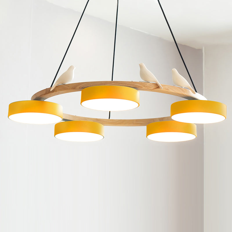 Okrągły żyrandol Cliff Bird 36