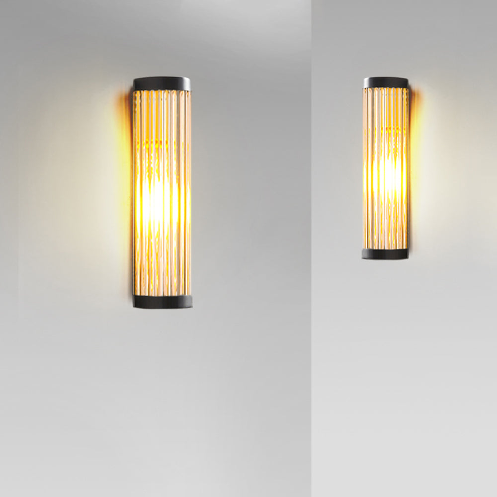 Półcylindryczna lampa ścienna Yoru, metal/szkło, zewnętrzna 5
