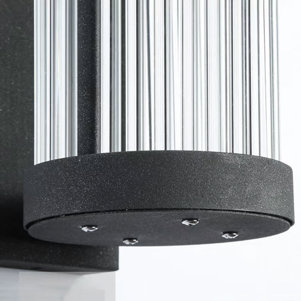 Półcylindryczna lampa ścienna Yoru, metal/szkło, zewnętrzna 9