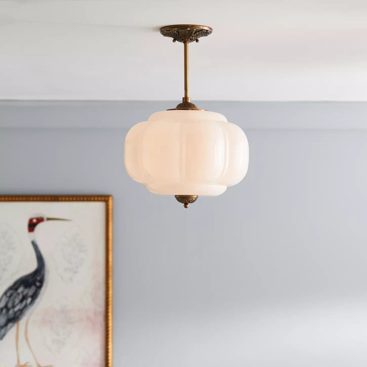 Półwpuszczana lampa sufitowa Eldio ze szkła w kolorze zielonym 12