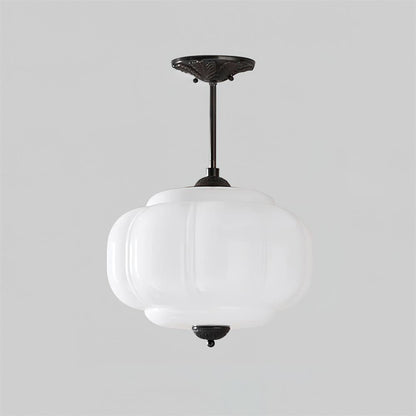 Półwpuszczana lampa sufitowa Eldio ze szkła w kolorze zielonym 19
