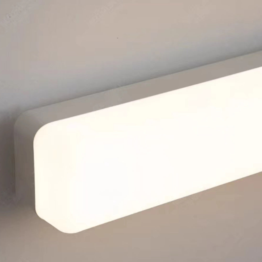 Prosta biała lampa ścienna Arisha typu bar do łazienki i nad lustro 8