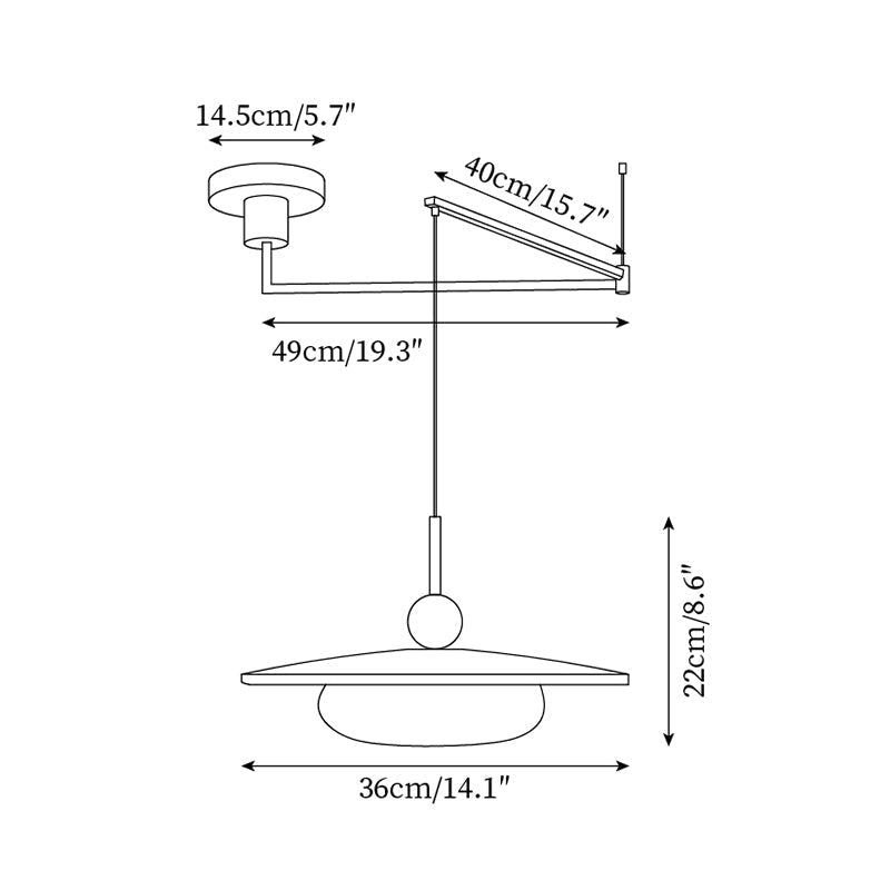 Regulowana lampa wisząca Avione 6